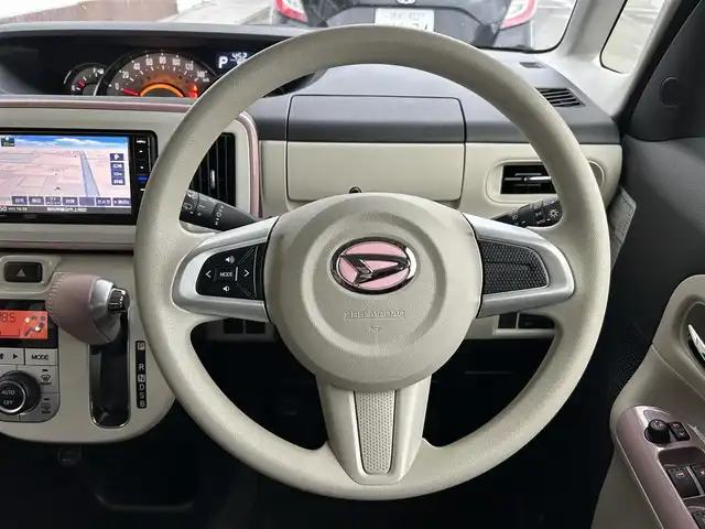 ダイハツ ムーヴ キャンバス G メイクアップ リミテッド　SAⅢ 静岡県 2018(平30)年 2.1万km パールホワイトⅢ/ライトローズマイカメタリックⅡ 2トーン 純正SDナビ/・フルセグ/CD/DVD/Bluetooth/全周囲カメラ/前方ドライブレコーダー/両側パワースライドドア/ステアリングスイッチ/オートライト/スマートキー/・プッシュスタート/LEDヘッドライト/・フォグランプ/電動格納ミラー/純正フロアマット/ドアバイザー