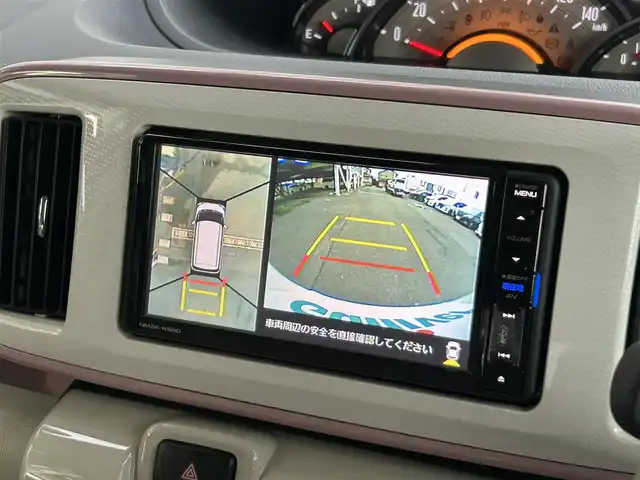 ダイハツ ムーヴ キャンバス G メイクアップ リミテッド　SAⅢ 静岡県 2018(平30)年 2.1万km パールホワイトⅢ/ライトローズマイカメタリックⅡ 2トーン 純正SDナビ/・フルセグ/CD/DVD/Bluetooth/全周囲カメラ/前方ドライブレコーダー/両側パワースライドドア/ステアリングスイッチ/オートライト/スマートキー/・プッシュスタート/LEDヘッドライト/・フォグランプ/電動格納ミラー/純正フロアマット/ドアバイザー