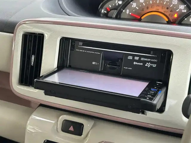 ダイハツ ムーヴ キャンバス G メイクアップ リミテッド　SAⅢ 静岡県 2018(平30)年 2.1万km パールホワイトⅢ/ライトローズマイカメタリックⅡ 2トーン 純正SDナビ/・フルセグ/CD/DVD/Bluetooth/全周囲カメラ/前方ドライブレコーダー/両側パワースライドドア/ステアリングスイッチ/オートライト/スマートキー/・プッシュスタート/LEDヘッドライト/・フォグランプ/電動格納ミラー/純正フロアマット/ドアバイザー