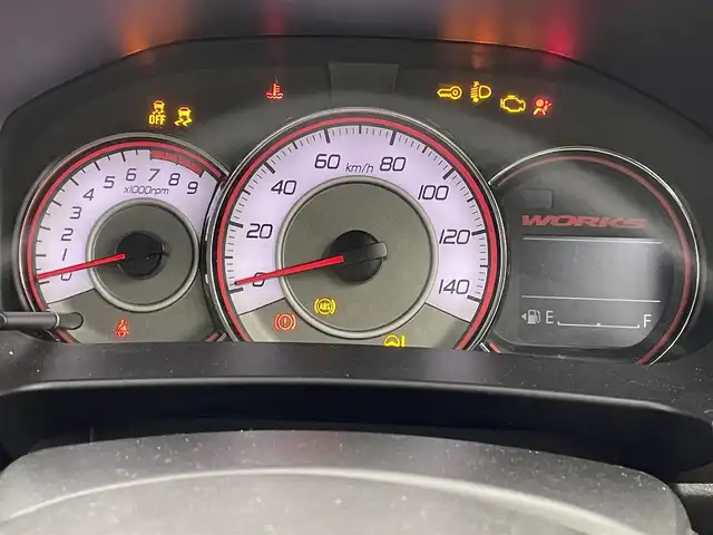 スズキ アルト ワークス 茨城県 2017(平29)年 3.9万km ブルーイッシュブラックパール3 純正ナビ/フルセグ視聴可/ETC/Bluetooth接続/スマートキー/純正フロアマット/社外アルミホイール