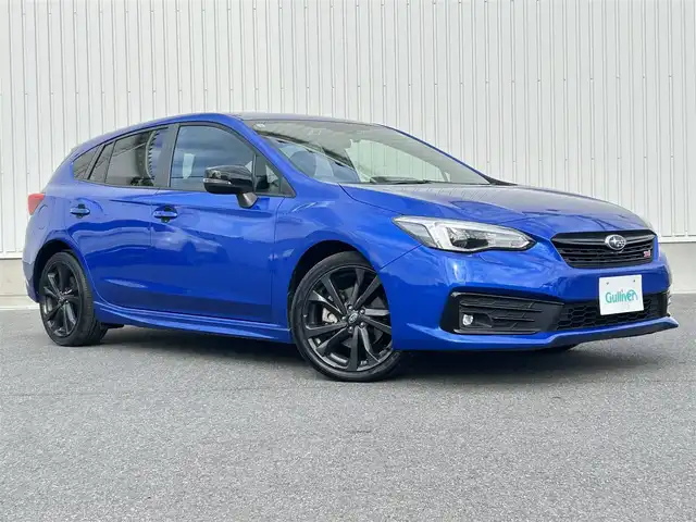 スバル インプレッサ スポーツ STI スポーツ 群馬県 2021(令3)年 4.9万km WRブルーパール アイサイトセーフティプラス/・衝突軽減ブレーキ/・レーンキープアシスト/・追従式レーダークルーズコントロール/・スマートリヤビューミラー/・リヤビークルディテクション/・ハイビームアシスト/純正メモリーナビ/（SD CD DVD フルセグ Bluetooth USB AppleCarplay）/STIマフラー/純正ドライブレコーダー（前方録画）/LEDライト/オートライト/バック・サイド・フロントカメラ/運転席シートメモリー/ドアミラーヒーター/革巻きステアリング/ステアリングスイッチ/パドルシフト/アイドリングストップ/オートブレーキホールド/純正フロアマット/ヘッドライトウォッシャー