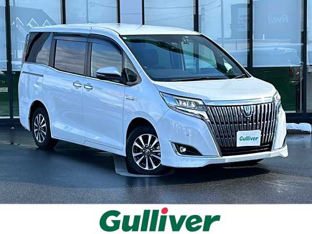 トヨタ エスクァイア ハイブリッド Gi プレミアムパッケージ 岐阜県 2018(平30)年 4.9万km ホワイトパールクリスタルシャイン 純正SDナビ　/両側パワースライド　/バックモニター　/フルセグTV　/ETC　/LEDヘッドライト/ハーフレザーシート　/シートヒーター　/ドライブレコーダー　/オートライト　/コーナーセンサー　/純正ホイール/レーンキープアシスト/クルーズコントロール/スマートキー/プッシュスタート/衝突被害軽減システム