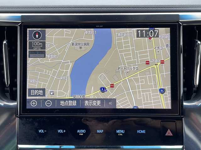トヨタ アルファード S Cパッケージ 新潟県 2019(令1)年 2.7万km ブラック 4WD/純正10インチSDナビ(NSZN-Z68T)/CD/DVD/BT/フルセグテレビ/バックカメラ/ETC/ドライブレコーダー/フリップダウンモニター/衝突被害軽減ブレーキ/レーンキープアシスト/クルーズコントロール/革シート/パワーシート/シートヒーター /エアシート/ステアリングヒーター/ステアリングスイッチ/両側パワースライドドア/パワーバックドア/コーナーセンサー/スマートキー/プッシュスタート/LEDヘッドライト/オートライト/オートハイビーム/フォグランプ/社外18インチアルミホイール/純正18インチAW夏タイヤ車載
