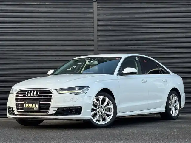 アウディ Ａ６ 2．0 TFSI クワトロ 山梨県 2016(平28)年 5.4万km グレイシアホワイトメタリック 黒革/マトリクスLEDヘッドライト/オートライト/オートハイビーム/シーケンシャルウィンカー/アシスタンスパッケージ/ACC/アウディサイドアシスト/アウディレーンキープアシスト/アウディプレセンス/純正MMIナビ/バックカメラ/フルセグTV/前席シートヒーター/純正18インチAW