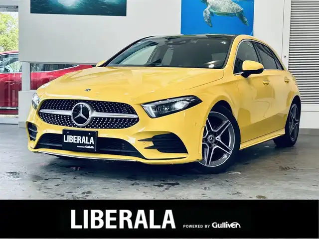 メルセデス・ベンツ Ａ２００ｄ AMGライン 大阪府 2022(令4)年 2.7万km サンイエロー レザーエクスクルーシブP/アドバンスドP/レーダーセーフティP/サンルーフ/HUD/ACC/赤黒革/シートヒーター/純正ナビ/TV/３６０度カメラ/ブラインドスポット/純正18インチAW/LEDヘッドライト/アンビエントライト