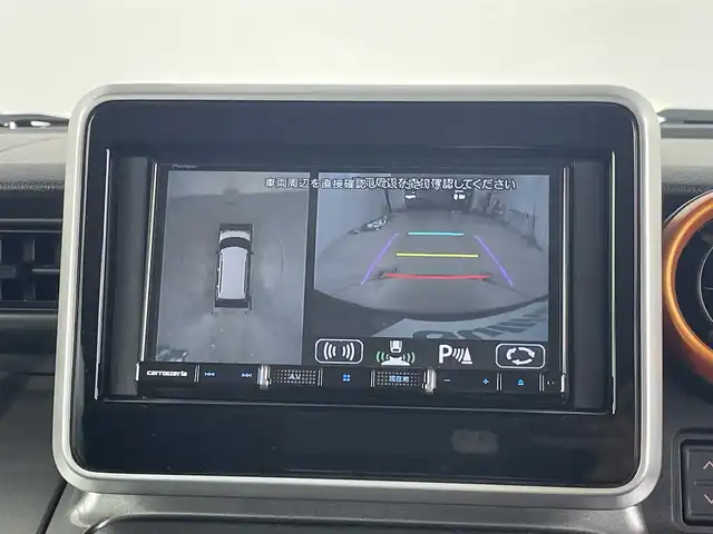 スズキ スペーシア ギア HYBRID XZターボ 埼玉県 2020(令2)年 4.4万km ブルーイッシュブラックパール3 carrozzeriaSDナビ/　Bluetooth/フルセグ/全方位カメラ/バックカメラ/両側パワースライドドア/ルーフレール/D/N席シートヒーター/前後ドライブレコーダー/アイドリングストップ/レーダークルーズコントロール/ビルドインETC/スマートキー/プッシュスタート/取扱説明書
