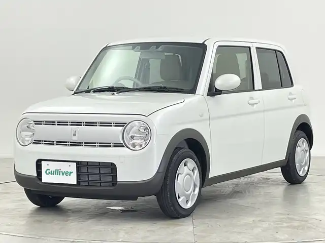 スズキ ラパン G 群馬県 2025(令7)年 0.1万km未満 ピュアホワイトP 届出済未使用車　衝突被害軽減ブレーキ　レーンアシスト　オートハイビーム　リアコーナーセンサー　シートヒーター　アイドリングストップ　ヘッドライトレベライザー　プッシュスタート　スマートキー　禁煙車