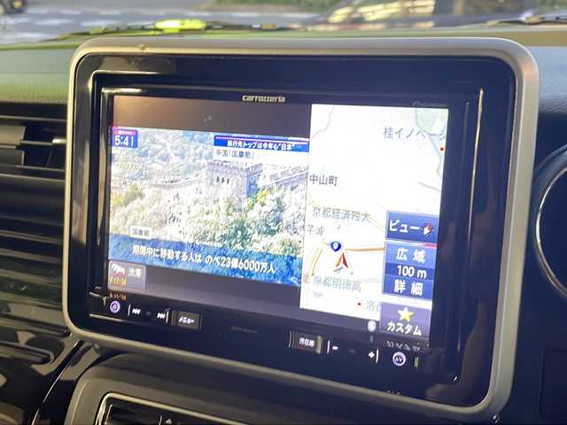 スズキ スペーシア カスタム HYBRID XS ターボ 京都府 2019(平31)年 10.6万km ピュアホワイトP ワンオーナー/プッシュスタート/社外ナビ　AVIC-RL902/・フルセグ/CD/DVD/BT/FM/AM/USB/バックカメラ/両側パワースライドドア/クルーズコントロール/衝突軽減防止/コーナーセンサー/レーンアシスト/横滑り防止装置/ハーフレザーシート/シートヒーター/ナビ連動ドラレコ/アイドリングストップ/ETC/パドルシフト/オートライト/リアサンシェード/フロアマット/ドアバイザー/スマートキースペア×１/保証書/取扱説明書