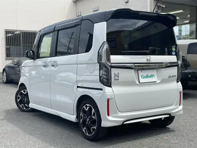 ホンダ Ｎ ＢＯＸ カスタム G L ターボ ホンダセンシング 和歌山県 2019(令1)年 2.3万km プラチナホワイトパール 社外ナビ（AM/FM/CD/DVD/ワンセグ・フルセグTV/IPOD/SD/USB/AUX/BLUETOOTH)/前後ドラレコ/ETC/純正マット/純正バイザー/クルーズコントロール/プリクラッシュセーフティ/オートライト/プッシュスタート/両側パワースライドドア/バックカメラ