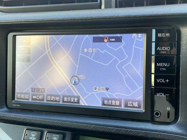 トヨタ アクア S 広島県 2014(平26)年 16.4万km クールソーダメタリック /登録時走行距離/　　　　　　　163258キロ/純正ナビ/地デジ/スペアキー×１/ETC/新車時整備手帳/　　【保証書】/取扱説明書/