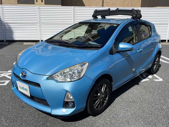 トヨタ アクア S 広島県 2014(平26)年 16.4万km クールソーダメタリック /登録時走行距離/　　　　　　　163258キロ/純正ナビ/地デジ/スペアキー×１/ETC/新車時整備手帳/　　【保証書】/取扱説明書/