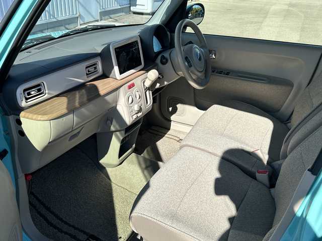 スズキ ラパン S 愛媛県 2017(平29)年 4.9万km フレンチミントPM 純正ナビ/Bluetooth/CD/USB/ワンセグ/全方位カメラ/バックカメラ/ドライブレコーダー前のみ/ETC/運転席シートヒーター/アイドリングストップ/純正フロアマット/プッシュスタート/レーンキープアシスト/保証書/取扱説明書/記録簿