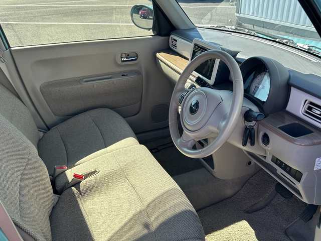 スズキ ラパン S 愛媛県 2017(平29)年 4.9万km フレンチミントPM 純正ナビ/Bluetooth/CD/USB/ワンセグ/全方位カメラ/バックカメラ/ドライブレコーダー前のみ/ETC/運転席シートヒーター/アイドリングストップ/純正フロアマット/プッシュスタート/レーンキープアシスト/保証書/取扱説明書/記録簿