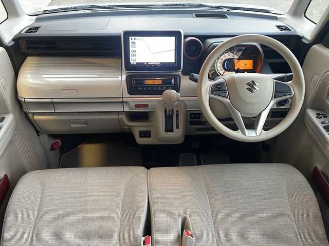 スズキ スペーシア HYBRID X 秋田県 2019(平31)年 2.1万km オフブルーメタリック/ホワイト2トーン ワンオーナー/４WD/SDナビ/CD　DVD　BT　ラジオ　DTV　SD/全方位カメラ/両側パワースライドドア/ETC/エンジンスターター/スペアキー/レーダーブレーキサポート/レーンディパーチャアラート/運転席＆助手席シートヒーター/スマートキー/プッシュスタート/スペアキー/オートライト/アイドリングストップ/横滑り防止装置/保証書/取扱説明書