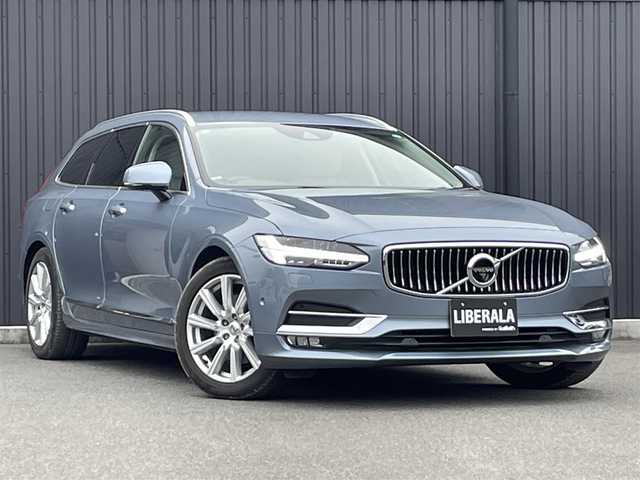ボルボ Ｖ９０ D4 インスクリプション 福島県 2018(平30)年 2万km 青 外装色：マッセルブルーメタリック（721）/ACC/レーンキープ/ブラインドスポット/ヘッドアップディスプレイ/Harman Kardon/白革シート/パワーシート/全席シートヒーター /前席ベンチレーション/ステアリングヒーター/純正ナビ/フルセグTV/AppleCarPlay/360°カメラ/ETC/LEDヘッドライト/電動リアゲート/フットオープナー/純正18インチAW/コーナーセンサー