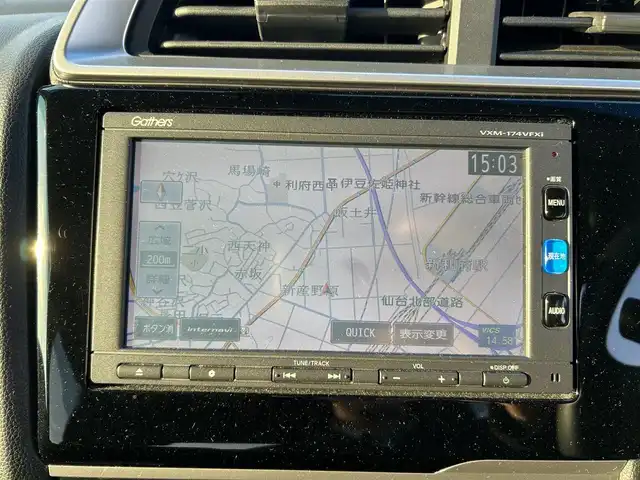 ホンダ フィット 13G Lパッケージ 宮城県 2016(平28)年 4.6万km ブリリアントスポーティブルーメタリック2トーン 純正SDナビ/（VXM-174VFXi）/フルセグTV/前方ドライブレコーダー/ETC/バックカメラ/スマートキー/社外17インチアルミホイール