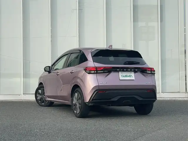 日産 ノート X 福岡県 2022(令4)年 4.5万km ピンク メーカーオプションナビ(AM/FM/フルセグ/Bluetooth/HDMI)/全方位カメラ/D席シートヒーター/デジタルインナーミラー/ステアリングヒーター/エマージェンシーブレーキ/コーナーセンサー/後方支援システム/純正ドラレコ/ETC2.0/LEDヘッドライト/オートマチックハイビーム/オートライト/純正フロアマット/プッシュスタート/電格ミラー
