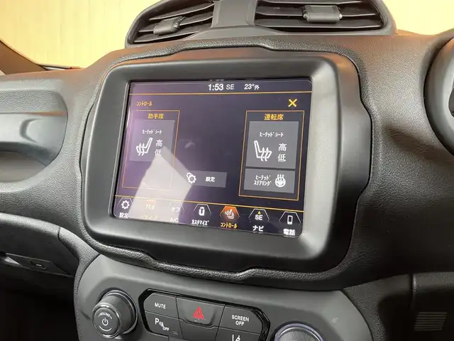 クライスラー・ジープ ジープ レネゲード リミテッド 愛知県 2019(平31)年 5万km ブラック 純正ナビ /フルセグTV /Bluetooth /バックカメラ /黒革シート /シートヒーター/パワーシート/ACC /レーンキープ /ブラインドスポット /純正17インチブラックアルミホイール /LEDヘッドライト/ドラレコ/コーナーセンサー/スマートキー/スペアキー/取扱説明書/保証書