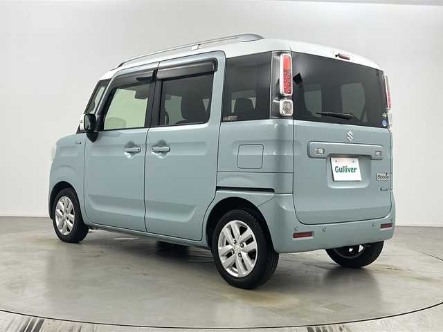 スズキ スペーシア HYBRID X 2トーン 埼玉県 2020(令2)年 4.3万km オフブルーメタリック/ホワイト2トーン 両側パワースライドドア/社外メモリナビ(型式：AVIC-RW302)/CD/DVD/ワンセグ/運転席シートヒーター/衝突軽減システム/レーンキープアシスト/横滑り防止システム/コーナーセンサー/アイドリングストップ/純正14インチアルミホイール/純正フロアマット/LEDヘッドライト/プッシュスタート/スマートキー