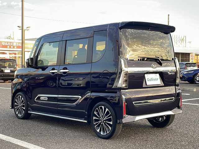 ダイハツ タント カスタム RS 島根県 2023(令5)年 0.8万km クールバイオレットクリスタルシャイン ワンオーナー/純正7インチメモリナビゲーション(NMZK-W72D)/フルセグ BT SD CD DVD/全方位カメラ/ナビ連動型前方ドライブレコーダー/両側パワースライドドア/ウェルカムオープンスライドドア/D/N席シートヒーター/電子パーキング/AUTOHOLD/オートリトラミラー/LEDヘッドライト/オートマチックハイビーム/フォグライト/シートリフター/革巻きステアリング/ステアリングリモコン/ISOFIX/純正15インチアルミホイール/純正フロアマット/純正ドアバイザー