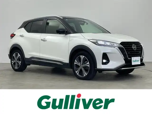 日産 キックス X 埼玉県 2021(令3)年 6.3万km ブリリアントホワイトパール/ピュアブラック 2トーン プロパイロット　純正９インチナビ　アラウンドビューモニター　ビルトインＥＴＣ　ドライブレコーダー　レーダークルーズコントロール　インテリジェントルームミラー　ハーフレザー　オートライト　ＬＥＤライト