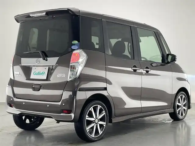 日産 デイズ ルークス ハイウェイスターX Gパッケージ 愛知県 2018(平30)年 4万km アッシュブラウンM 純正ナビ　フルセグＴＶ　Ｂｌｕｅｔｏｏｔｈ　全方位カメラ　両側パワースライドドア　エマージェンシーブレーキ　衝突軽減　車線逸脱　コーナーセンサー　ドライブレコーダー　ＬＥＤオートライト　フォグ　禁煙車