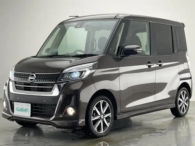日産 デイズ ルークス ハイウェイスターX Gパッケージ 愛知県 2018(平30)年 4万km アッシュブラウンM 純正ナビ　フルセグＴＶ　Ｂｌｕｅｔｏｏｔｈ　全方位カメラ　両側パワースライドドア　エマージェンシーブレーキ　衝突軽減　車線逸脱　コーナーセンサー　ドライブレコーダー　ＬＥＤオートライト　フォグ　禁煙車