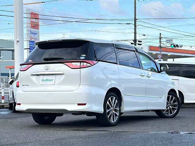 トヨタ エスティマ アエラス プレミアム G 愛知県 2017(平29)年 3.2万km ホワイトパールクリスタルシャイン /ワンオーナー//禁煙車//純正10インチナビ//BT/フルセグ/HDMI/MSV/CD/DVD//バックカメラ//純正18AW//黒ハーフレザーシート//シートヒーター//両側パワースライドドア//電動リアゲート//ウッドコンビステアリング//ステアリングスイッチ//ビルトインETC//前方ドラレコ//クルーズコントロール//PCS/LDA//横滑り防止装置//盗難防止装置//先行車発進告知//LEDオートライト//オートマチックハイビーム//純正フロアマット//ドアバイザー//スペアスマートキー//ディーラー記録簿　H30/H31/R2/R3/R4/R6/R7//取扱説明書//ナビ取扱説明書//新車時保証書