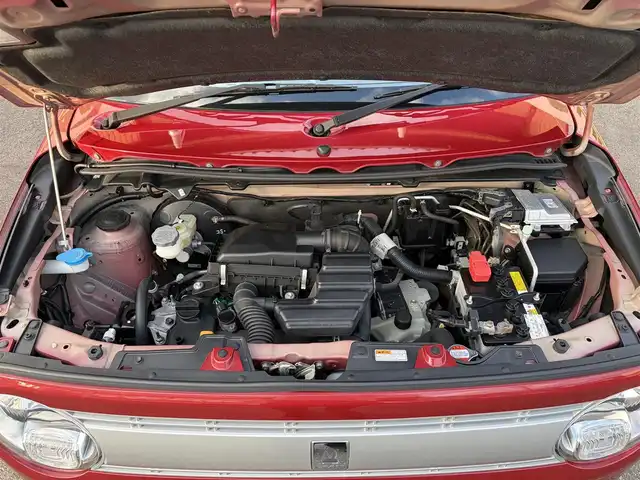 スズキ ラパン G 三重県 2017(平29)年 3.8万km フェニックスレッドパール ♪走行37346Km/♪車検 令和8年11月10日迄/♪マニュアルモード/レーダーブレーキサポート/スマートキー/プッシュスタート/社外ナビ/・フルセグ・SD録音/・CD・DVD再生/・Bluetoothオーディオ/ヘッドライトレベライザー/プライバシーガラス/フロアマット