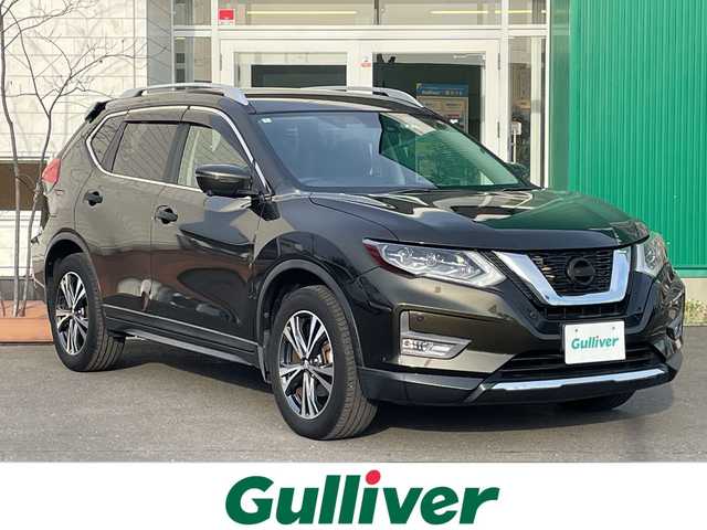 日産 エクストレイル 20X 青森県 2017(平29)年 9.2万km チタニウムカーキ 4WD/純正9インチナビ・フルセグTV/CD・DVD・Bluetooth・USB・AUX/OPアラウンドビューモニター/OPインテリジェントルームミラー/パワーバックドア/OP前後席シートヒーター/エマージェンシーブレーキ/踏み間違い衝突防止アシスト/車線逸脱警報/フロント・バックソナー/ビルトインETC/LEDヘッドライト/フォグランプ/純正18インチアルミ/OPシルバールーフレール/インテリキー/プッシュスタート