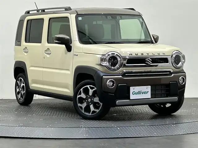 スズキ ハスラー Jスタイル Ⅱ 愛媛県 2024(令6)年 0.7万km シフォンアイボリーメタリック/ウッディブラウン2トーンルーフ ・スズキセーフティサポート/・ディスプレイオーディオ(PVH-9300DVSZS)/・D／N席シートヒーター /・純正15インチアルミホイール/・ステアリングリモコン/・Pスタート/・LEDヘッドライト/・スペアキー/・保証書