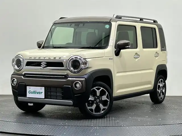 スズキ ハスラー Jスタイル Ⅱ 愛媛県 2024(令6)年 0.7万km シフォンアイボリーメタリック/ウッディブラウン2トーンルーフ ・スズキセーフティサポート/・ディスプレイオーディオ(PVH-9300DVSZS)/・D／N席シートヒーター /・純正15インチアルミホイール/・ステアリングリモコン/・プッシュスタート/・LEDヘッドライト/・スペアキー/・保証書