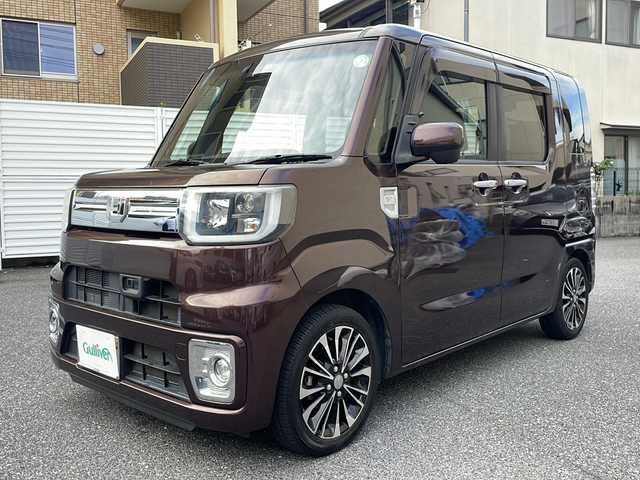 ダイハツ ウェイク G ターボ　レジャーエディション SA Ⅱ 広島県 2016(平28)年 6.8万km プラムブラウンクリスタルマイカ /登録時走行距離/　　　　　　　68091キロ/ワンオーナー/アイドリングストップ/ターボ/社外ナビ/バックカメラ/地デジ/両側パワースライドドア/スペアキー×１/ETC/新車時整備手帳/　　【保証書】/取扱説明書/