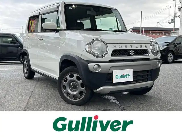 スズキ ハスラー G 奈良県 2017(平29)年 6.2万km クリスタルホワイトP シートヒーター（D/H）/前方ドラレコ/横滑り防止/衝突軽減/アイドリングストップ/純正フロアマット/スマートボタン/社外ナビバックカメラ