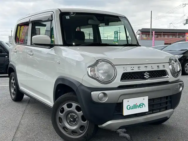 スズキ ハスラー G 奈良県 2017(平29)年 6.2万km クリスタルホワイトP シートヒーター（D/H）/前方ドラレコ/横滑り防止/衝突軽減/アイドリングストップ/純正フロアマット/スマートボタン/社外ナビバックカメラ