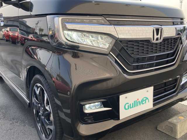 ホンダ Ｎ ＢＯＸ カスタム G L ターボ ホンダセンシング 静岡県 2020(令2)年 3.5万km プレミアムグラマラスブロンズP HondaSENSING/純正8インチナビ(VXU-207NBi)/　AM FM CD DVD Bluetooth USB SD/フルセグTV/ビルトインETC/レーダークルーズコントロール/LEDオートヘッドランプ/ハーフレザーシート/シートヒーター(前席)/両側パワースライドドア/リアクリアランスソナー/シーケンシャルターンランプ/純正15インチアルミホイール/リアサンシェード/スマートキー2本/ターボ/バックモニター/前後方ドライブレコーダー