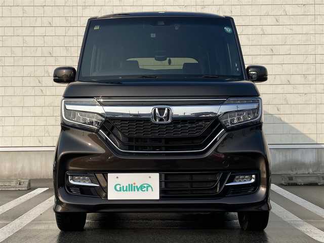 ホンダ Ｎ ＢＯＸ カスタム G L ターボ ホンダセンシング 静岡県 2020(令2)年 3.5万km プレミアムグラマラスブロンズP HondaSENSING/純正8インチナビ(VXU-207NBi)/　AM FM CD DVD Bluetooth USB SD/フルセグTV/ビルトインETC/レーダークルーズコントロール/LEDオートヘッドランプ/ハーフレザーシート/シートヒーター(前席)/両側パワースライドドア/リアクリアランスソナー/シーケンシャルターンランプ/純正15インチアルミホイール/リアサンシェード/スマートキー2本/ターボ/バックモニター/前後方ドライブレコーダー