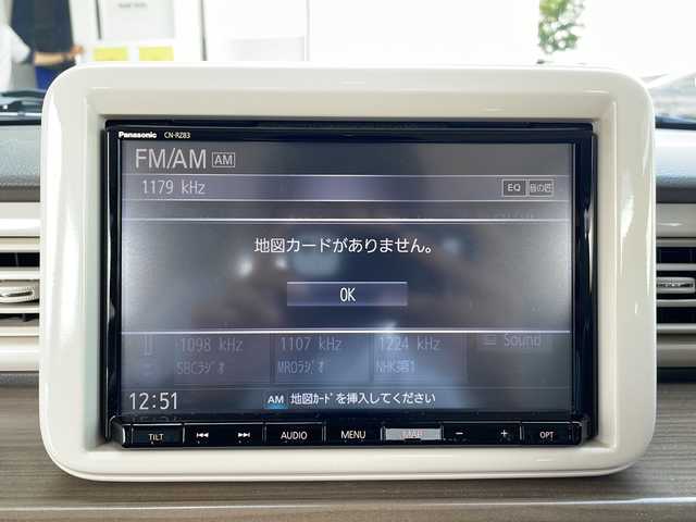 スズキ ラパン S 富山県 2017(平29)年 3.5万km フォーンベージュM ワンオーナー/純正8型ナビ/　(Bluetooth/CD/DVD)/フルセグTV/全方位モニター/横滑り防止装置/HIDヘッドランプ/オートライト/本革巻きステアリング/ステアリングスイッチ/前席シートヒーター/キーレスプッシュスタートシステム/禁煙車