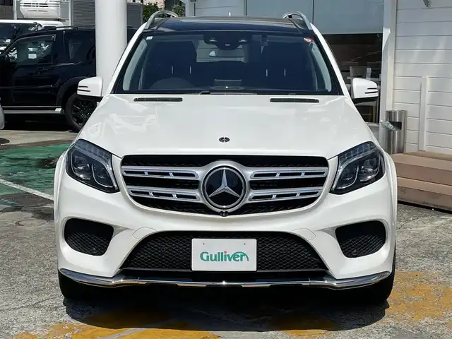 メルセデス・ベンツ ＧＬＳ３５０ｄ 神奈川県 2018(平30)年 4.5万km ダイヤモンドホワイト 純正COMANDナビ/　（Bluetooth・CD・USB）/フルセグTV/黒革シート/前席/2列目シートヒーター/前席パワーシート/サンルーフ/ハーマンカードンサウンドシステム/360°カメラ/レーダーセーフティパッケージ/ブラインドスポットモニター/パワーバックドア/LEDヘッドライト/純正21インチAW/ルーフレール/前方ドラレコ/スマートキー×2/保証書/取扱説明書/R1.2.3.5記録簿有り