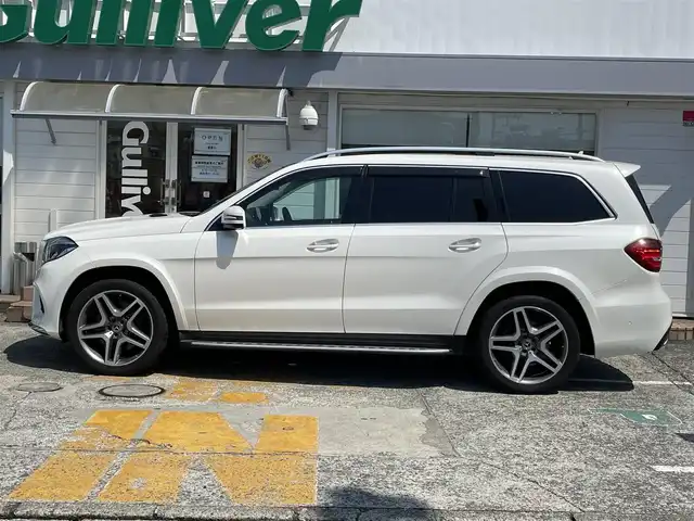 メルセデス・ベンツ ＧＬＳ３５０ｄ 神奈川県 2018(平30)年 4.5万km ダイヤモンドホワイト 純正COMANDナビ/　（Bluetooth・CD・USB）/フルセグTV/黒革シート/前席/2列目シートヒーター/前席パワーシート/サンルーフ/ハーマンカードンサウンドシステム/360°カメラ/レーダーセーフティパッケージ/ブラインドスポットモニター/パワーバックドア/LEDヘッドライト/純正21インチAW/ルーフレール/前方ドラレコ/スマートキー×2/保証書/取扱説明書/R1.2.3.5記録簿有り