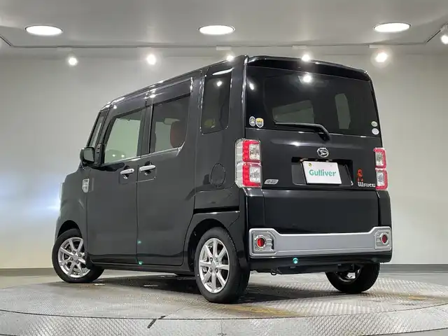 ダイハツ ウェイク X SA 愛知県 2015(平27)年 7.7万km ブラックマイカメタリック 社外メモリナビ（AVN-Z04i）/・AM/FM/CD/DVD/Bluetooth/・フルセグテレビ/衝突軽減ブレーキ/片側パワースライド/ETC/LEDヘッドライト/純正14インチアルミホイル/オートエアコン/オートライト/プッシュスタートボタン/スマートキー/フロアマット/保証書/取扱説明書