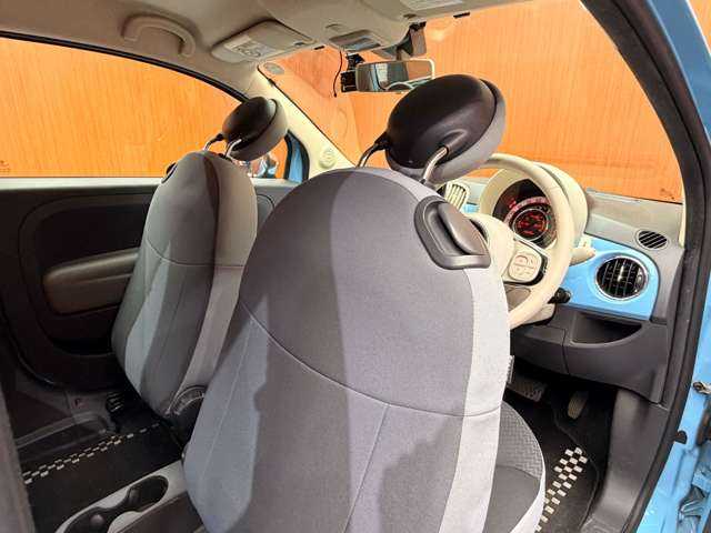 フィアット ５００ ツインエア ポップ 千葉県 2017(平29)年 4.6万km ブルーヴォラーレ 後期モデル　/ナビ　/ＴＶ　/バックカメラ　/Ｂｌｕｅｔｏｏｔｈ接続　/シェブロンストライプファブリックシート　/アイボリーエアコンパネル　/キーレス　/アイドリングストップ　/１オーナー　/ドラレコ　/ＥＴＣ