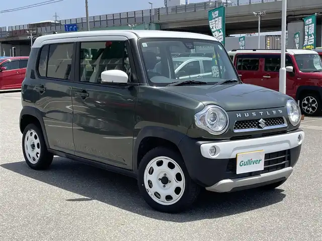 スズキ ハスラー Jスタイル 石川県 2015(平27)年 7.3万km クールカーキパールメタリック/ホワイト2トーンルーフ 社外CD/シートヒーター/ホワイトルーフ/スマートキー/プッシュスタート/電動ミラー/レーダーブレーキ/オートライト/オートエアコン/保証書