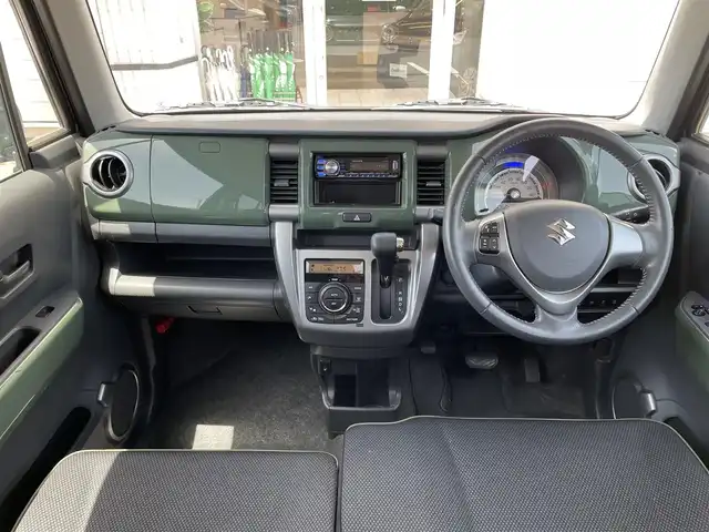スズキ ハスラー Jスタイル 石川県 2015(平27)年 7.3万km クールカーキパールメタリック/ホワイト2トーンルーフ 社外CD/シートヒーター/ホワイトルーフ/スマートキー/プッシュスタート/電動ミラー/レーダーブレーキ/オートライト/オートエアコン/保証書