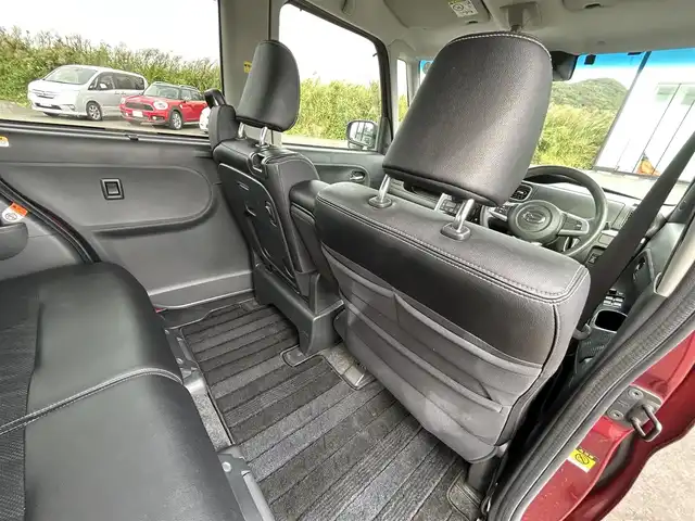 ダイハツ タント カスタム X トップED SA Ⅲ 鹿児島県 2017(平29)年 7.1万km ファイアークォーツレッドM ワンオーナー/社外ナビ AVIC-CZ700/(Bluetooth/フルセグTV/CD/DVD)/バックカメラ/両側パワースライドドア/LEDヘッドライト/ハーフレザーシート/運転席シートヒーター/純正14インチアルミホイール/アイドリングストップ/スマートキー/ETC