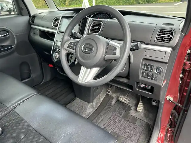 ダイハツ タント カスタム X トップED SA Ⅲ 鹿児島県 2017(平29)年 7.1万km ファイアークォーツレッドM ワンオーナー/社外ナビ AVIC-CZ700/(Bluetooth/フルセグTV/CD/DVD)/バックカメラ/両側パワースライドドア/LEDヘッドライト/ハーフレザーシート/運転席シートヒーター/純正14インチアルミホイール/アイドリングストップ/スマートキー/ETC