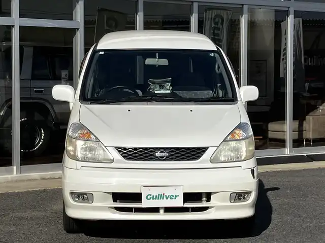 日産 セレナ J Vパック 山口県 2001(平13)年 10.8万km ホワイトパール 純正フロアマット/純正ドアバイザー/純正フォグランプ/純正15インチアルミ/純正リアスポイラー/社外CDデッキ/電動格納ドアミラー/電動コーナーポール/スライドオートクロージャー/ETC/スペアキー(2本)