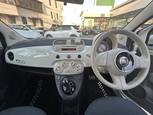 フィアット ５００Ｓ ツインエア 岡山県 2014(平26)年 7.2万km ボサノバホワイト 登録時走行距離72016km/ラジオカセット/(AM/FM)/パワーウィンドウ/パワーステアリング/USB入力端子/リモコンキー/純正１５インチアルミホイール/MT付きAT/保証書/取扱説明書/記録簿/キセノンヘッドライト