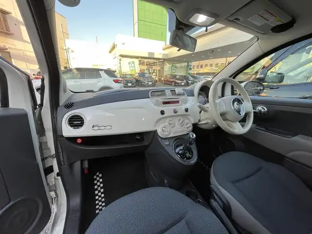 フィアット ５００Ｓ ツインエア 岡山県 2014(平26)年 7.2万km ボサノバホワイト 登録時走行距離72016km/ラジオカセット/(AM/FM)/パワーウィンドウ/パワーステアリング/USB入力端子/リモコンキー/純正１５インチアルミホイール/MT付きAT/保証書/取扱説明書/記録簿/キセノンヘッドライト