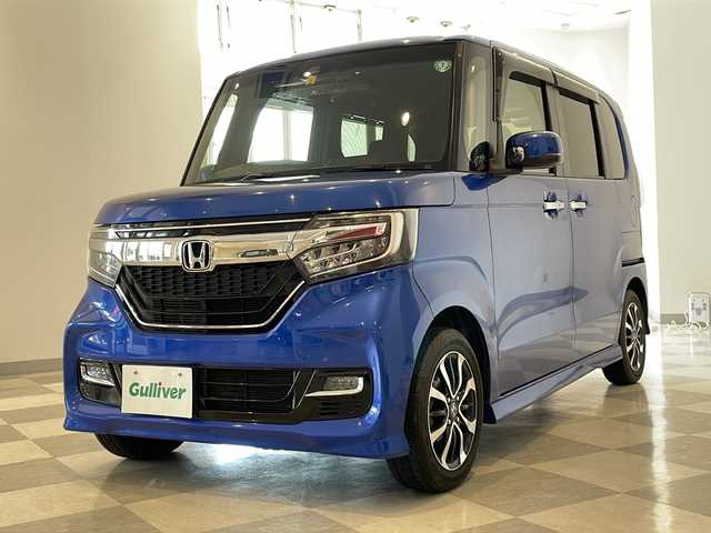 ホンダ Ｎ ＢＯＸ カスタム G EX ホンダセンシング 福井県 2018(平30)年 5.2万km ブリリアントスポーティブルーメタリック2トーン 純正8インチナビ/フルセグTV/バックカメラ/ETC/ドライブレコーダー/片側パワースライドドア/ホンダセンシング/・アダプティブクルーズコントロール/・先行車発進お知らせ機能/・標識認識機能/・レーンキープアシスト/・衝突軽減ブレーキ/オートライト/LEDヘッドライト/純正14インチAW/プッシュスタート/スマートキー/スーパースライドシート/ステアリングスイッチ/純正フロアマット